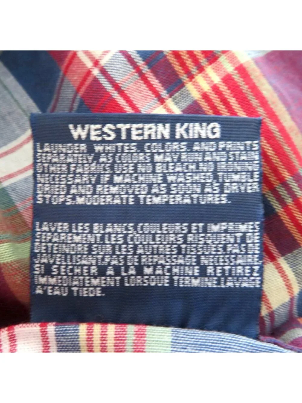 Vintage Ralph Lauren Bedskirt Garrison Plaid WESTERN KING Dust Ruffle 15